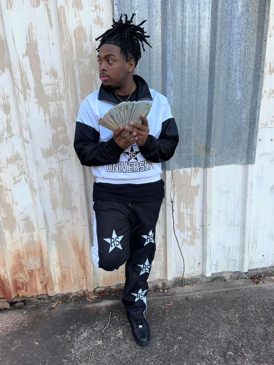 1 of 1 Black windbreaker suit